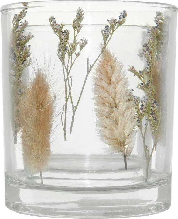Casativo Porte-bougies à réchaud avec fleurs séchées (1 x, Mesurant 9 x 10 cm)