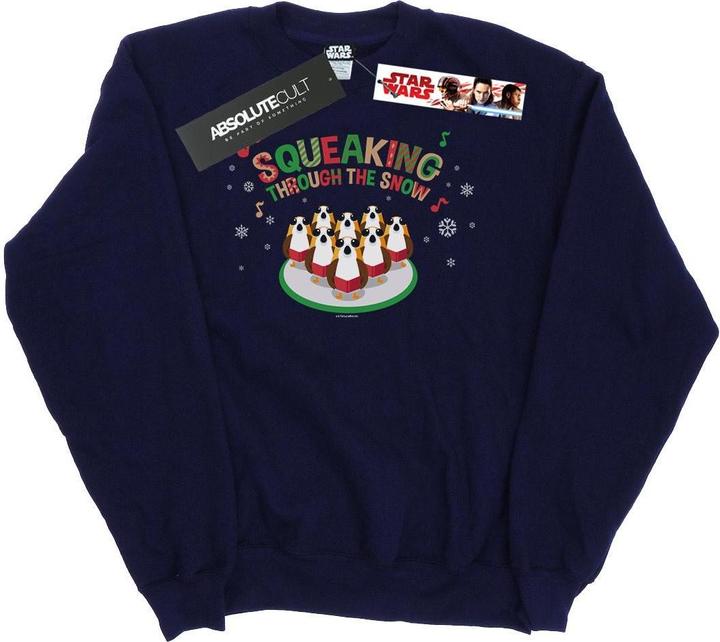 Star Wars The Last Jedi Porgs Squeaking Through The Snow Sweatshirt (S)