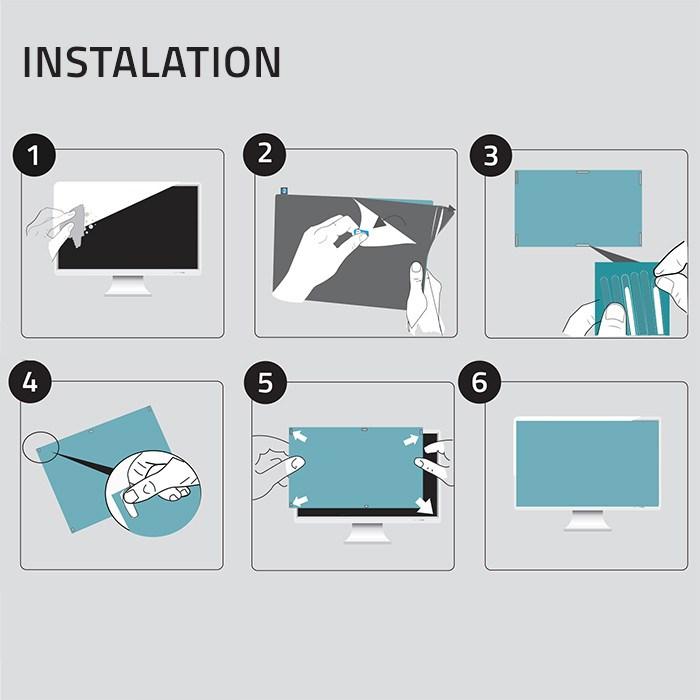 Produktbild Qoltec Blaulichtfilter 24 | 16:9 | Augenpflege | Blendschutz | Matt | pro Monitor (24", 16 : 9)