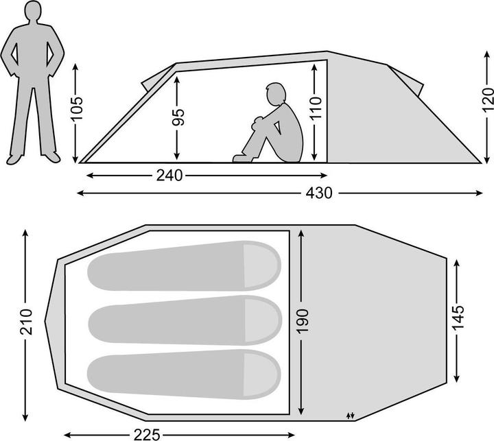 Image du produit Nordisk Oppland 3 SI Tent (Tente tunnel, 3.30 kg, 3 personnes)