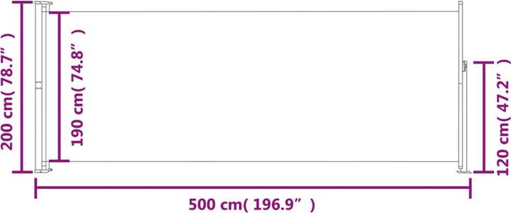 Image du produit VidaXL Auvent latéral (5 m)