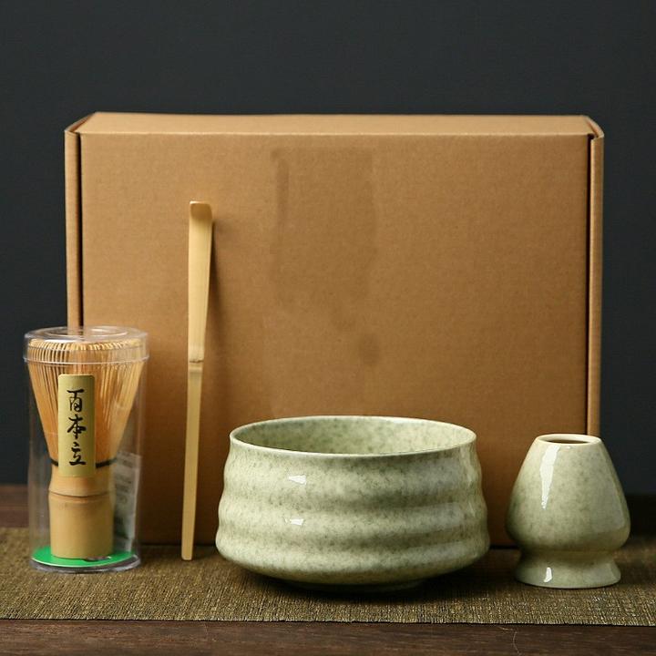 Actual product image Esmée Ceramic Matcha Tea Set Green