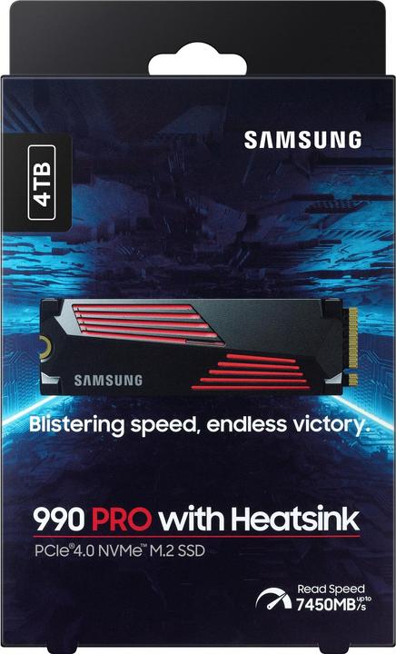Produktbild Samsung 990 Pro mit Heatsink (4000 GB, M.2 2280)