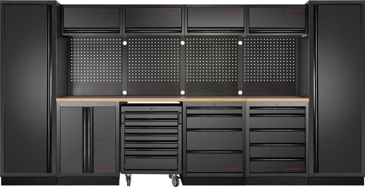 Kraftwerk MOBILIO BLK Kombi Lochwand Buche (392 cm, 200 cm)