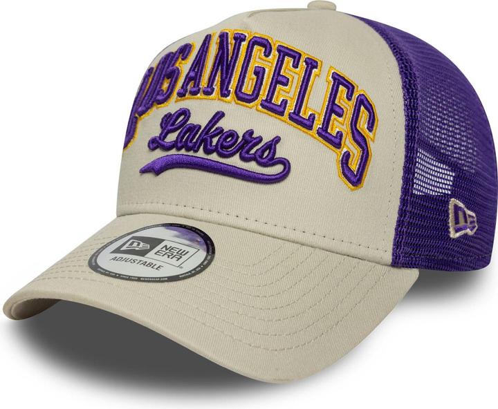New Era A-Frame Trucker Cap - Script Los Angeles Lakers (One Size)