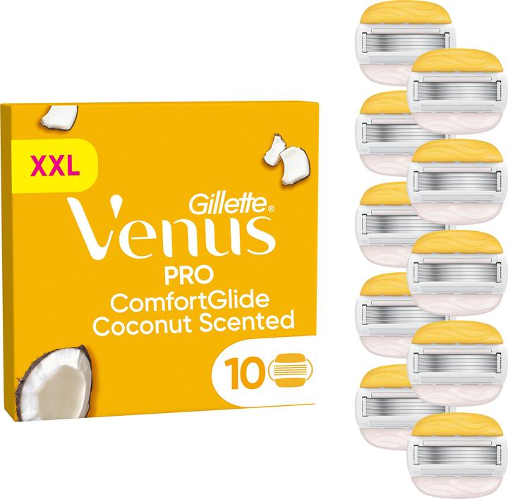 Venus Optic Venus - Gillette Venus Pro ComfortGlide Coconut & Olay Razor Blades - Yellow/White - 10 pcs (10 x)