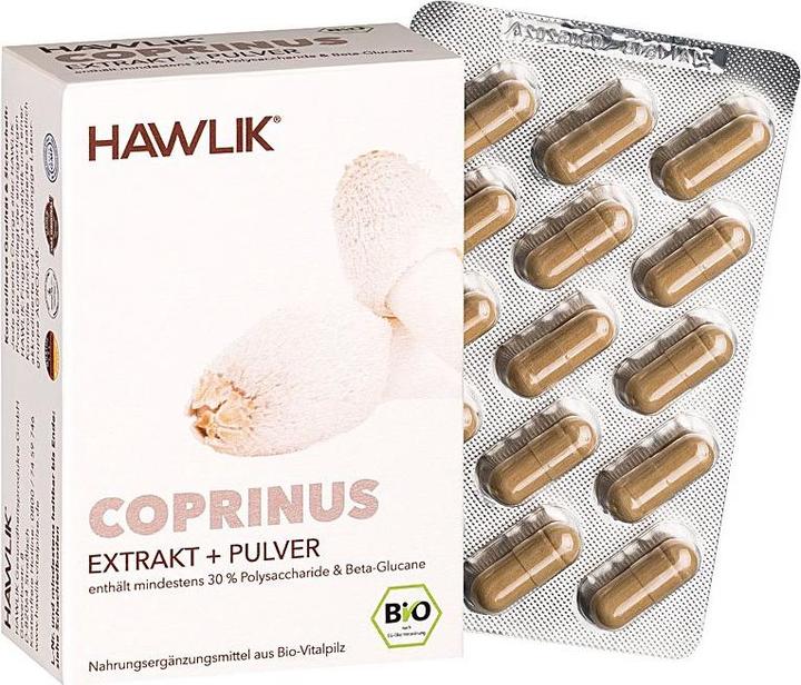 Image du produit Hawlik Extrait de coprinus et poudre Gélule (60 pièce(s), Capsules, 56 g)