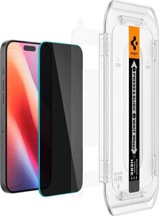 Image du produit Spigen Glas.Tr "Ez Fit" 2-Pack pour iPhone 16 Pro 6,3" intimité (2 pièce(s), Apple iPhone 16 Pro)