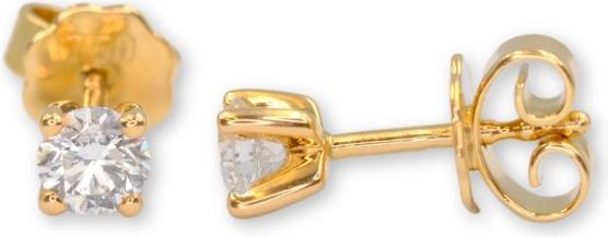 Actual product image Muau Stud earrings (750/18 K Yellow gold)