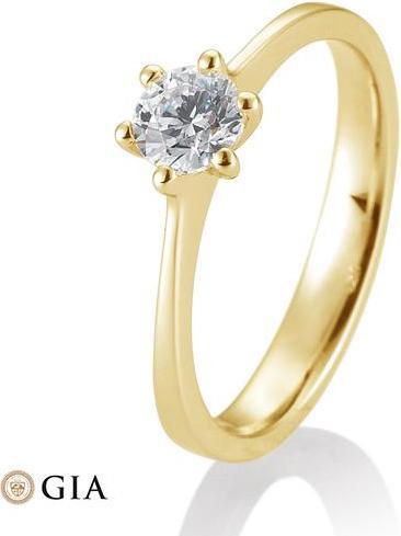Actual product image Breuning 6 prong set 0.40-0.60 ct. (53, 750/18 K Gold)