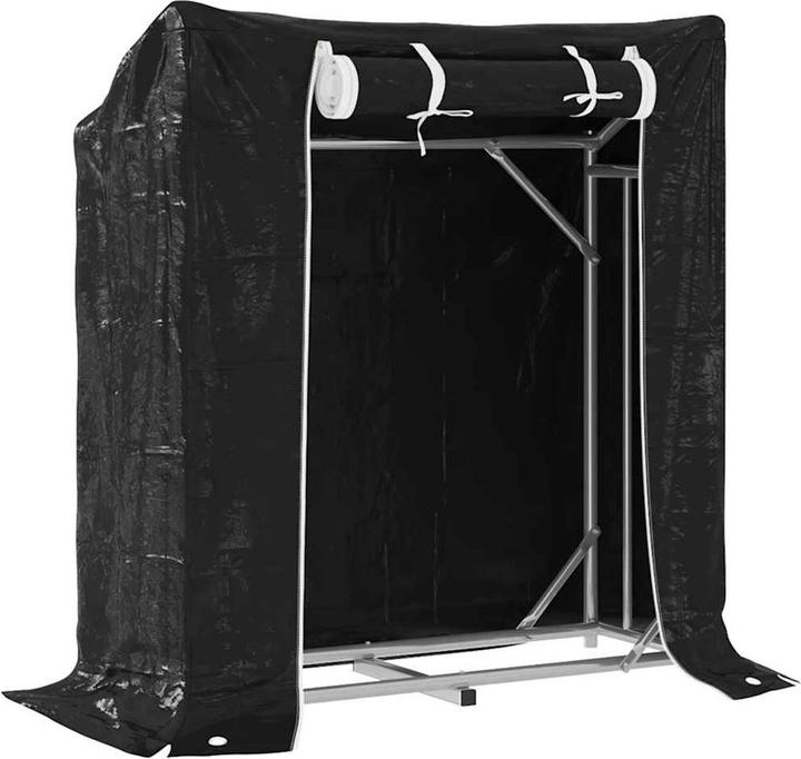 Actual product image VidaXL Firewood rack with rain cover 100.5x40.5x110.5 cm Firewood rack