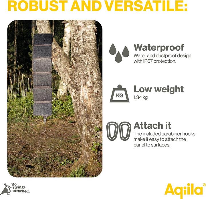 Immagine prodotto Aqiila Sunbird P56 - Pannello solare pieghevole (56 W, 1.34 kg)