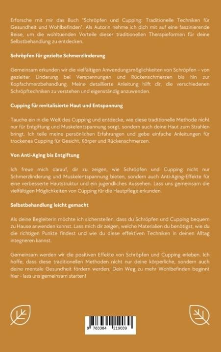 Produktbild Schröpfen und Cupping: Traditionelle Techniken für Gesundheit und Wohlbefinden (Praktische Tipps & e (Deutsch, Clarissa Lorenz, 2024)