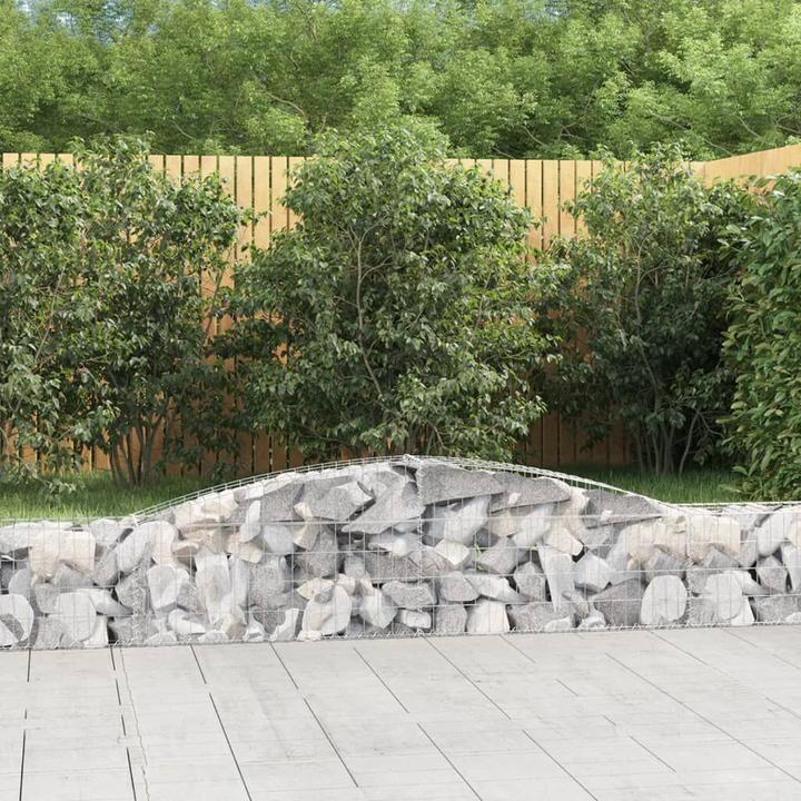 Produktbild VidaXL Gabionen mit Hochbogen 7 Stk. 400x30x40/60 cm Verzinktes Eisen