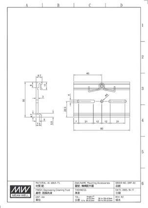 Produktbild MeanWell Mean Well DRP-02 DIN-Befestigung Passend für Marke (Steckernetzteile) Mean Well