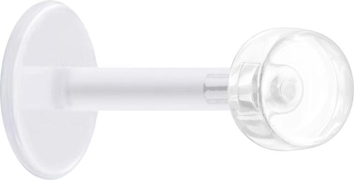 Produktbild Star Piercing Labret transparent mit Scheibe retainer (ohne Messing, Bioflex)