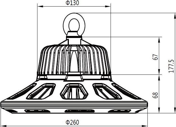 Image du produit Synergy 21 Spot LED suspendu UFO 100W pour l'industrie/les entrepôts nw 120 (13500 lm)