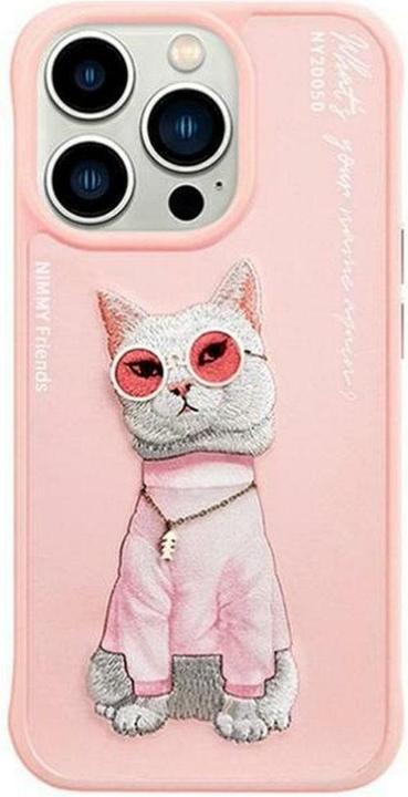 Produktbild Nimmy case iPhone 15 Pro 6.1" pink Glasses Cool Cat (Apple iPhone 15 Pro)