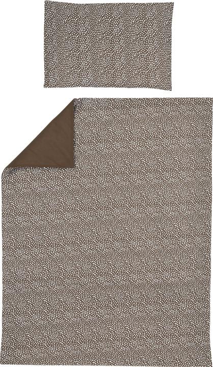 Meyco Bettwäsche 100x135 cm Cheetah chocolate / Uni chocolate