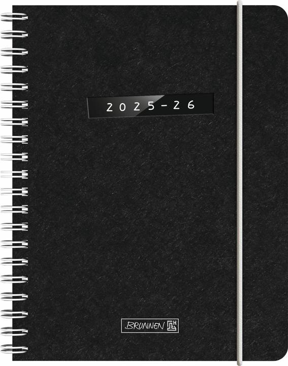 Calendario BRUNNEN Schlerk (2025/2026) 'Monochrome', 2 pagine = 1 settimana, A6, 208 pagine, (A6, Tedesco)