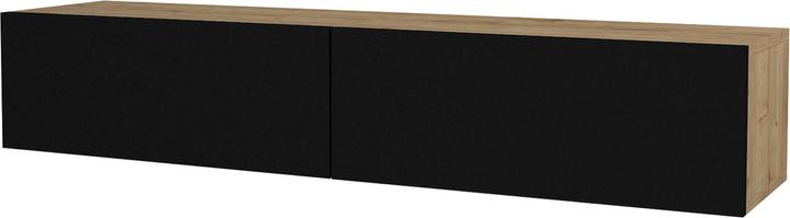 En.Casa TV cabinet Toivakka 135x31x25cm oak look / black
