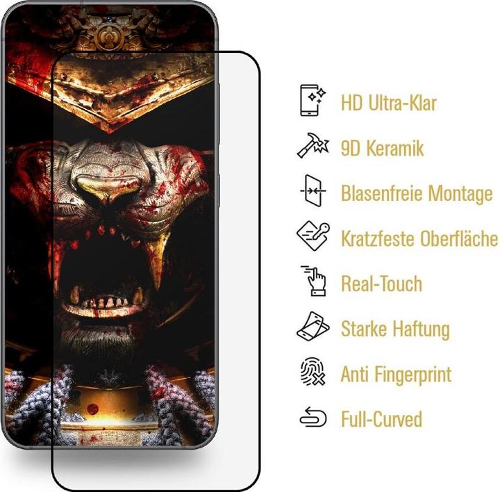 Produktbild Protectorking 3x Ceramic-Glass Full Cover HD Klar (1 Stück, Samsung Galaxy S21+)