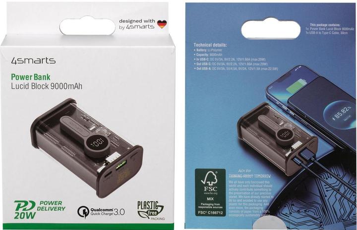 Produktbild 4smarts Lucid Block (9000 mAh, 22.50 W, 33.30 Wh)