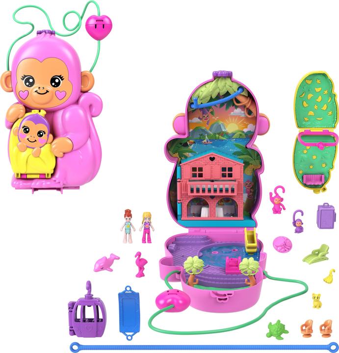 Produktbild Polly Pocket Spielset Affenmama und Baby