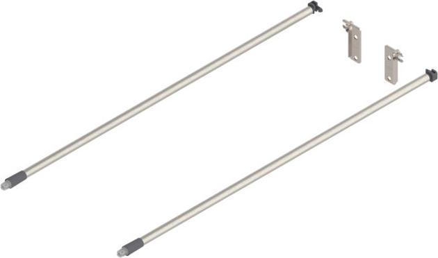 Actual product image Blum MOVENTO longitudinal railing set with ZRE rear wall bracket