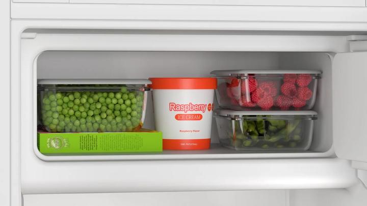 Actual product image Bosch Hausgeräte Series 2, built-in refrigerator with freezer compartment, 122.5 x 56 cm, trailing hinge KIL425SE0 (187 l)