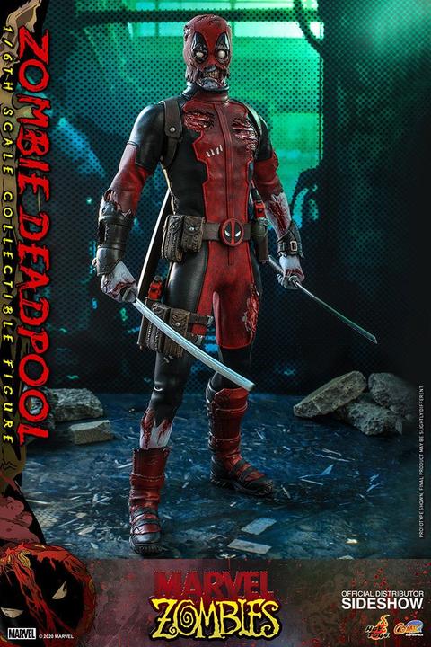 Actual product image Hot Toys Marvel Zombies "Zombie Deadpool" Comic Masterpiece Action Figure