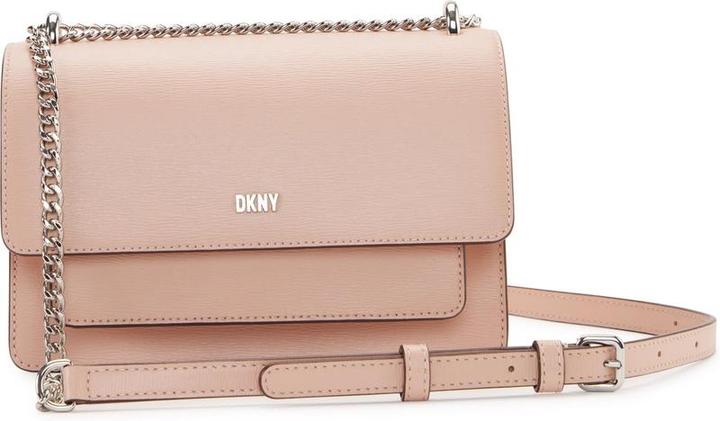 DKNY Leder Umhängetasche Umhängetasche Bryant Sutton Crossbody Tasche Rosenwasser Beige