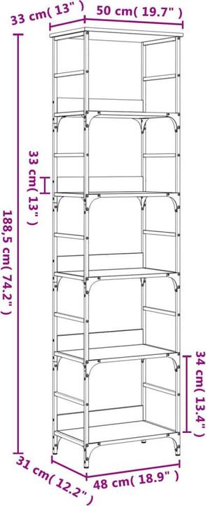 Actual product image VidaXL Ford (50 x 33 x 188.5 cm)