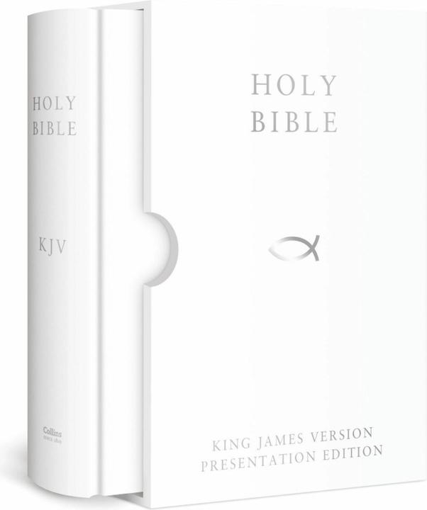 Immagine prodotto Holy Bible: King James Version (KJV) White Presentation Edit (Inglese, Collins UK, 2016)