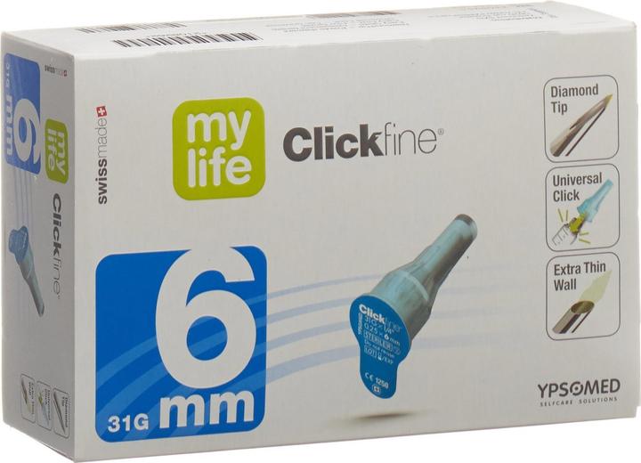 Immagine prodotto Mylife Aghi da penna Clickfine 6mm 31G (Aghi a penna + aghi monouso)