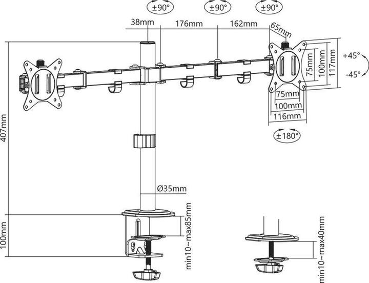 Produktbild Xantron Dual Eco E62 (Tisch, 32")