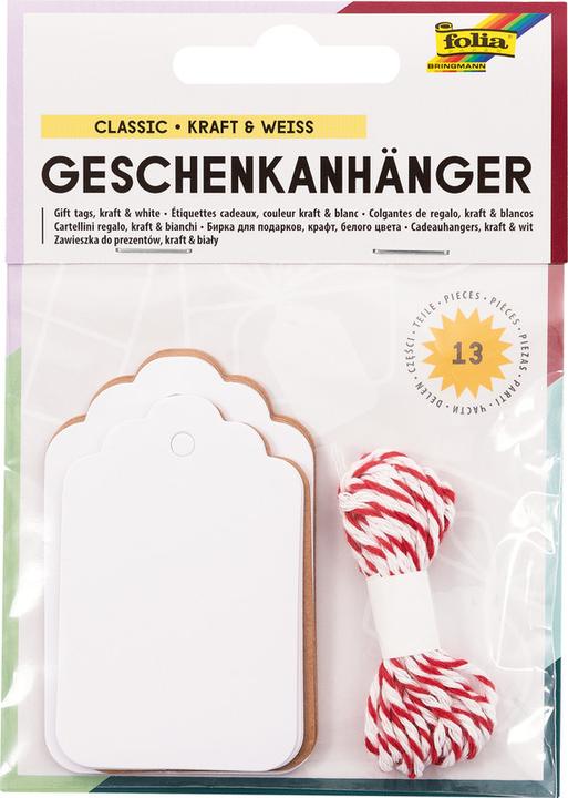 Folia Gift tag (Gift decoration, 12 x)