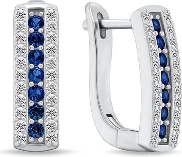 Produktbild Brilio Silver - Charming silver earrings with blue zircons EA294BW