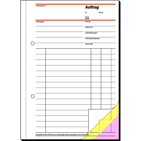 Image du produit Sigel Bon de commande Format papier : DIN A5 Autocopiant : Oui (40 x)