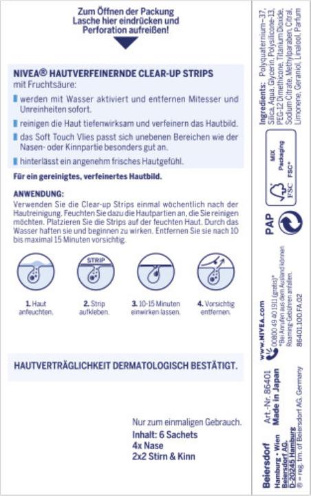 Actual product image NIVEA Skin-refining clear-up strips (Blackhead remover, 6000 ml)