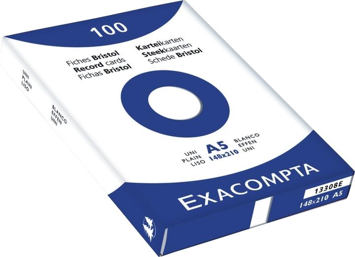 Image du produit Exacompta Fiches, à partir de 5 pièces (A5, 205 g/m², 100 x)