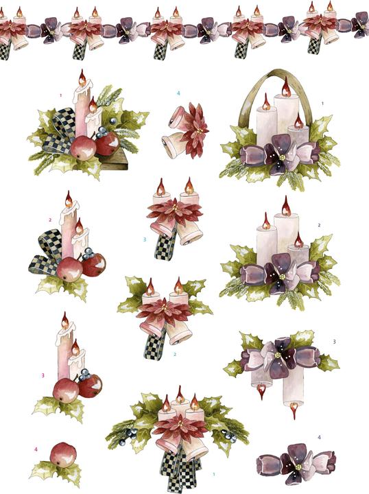 Produktbild Card Deco Essentials 3D-Stanzbogenbuch "Christmas Flowers" (16 x)