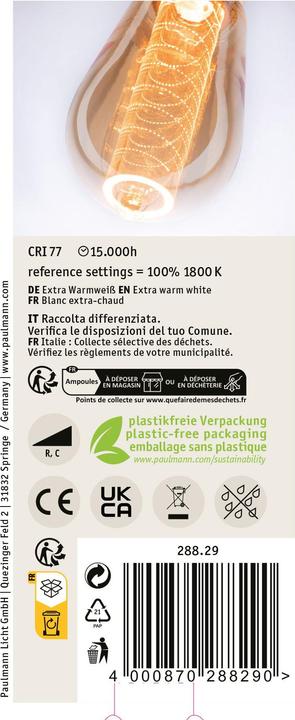 Produktbild Paulmann Kolben ST64 Inner Glow (E27, 3.60 W, 120 lm, 1 x, G)