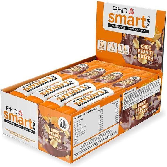 Actual product image PhD Nutrition PHD Smart (Chocolate, Peanut Butter, 12 pcs., 768 g)