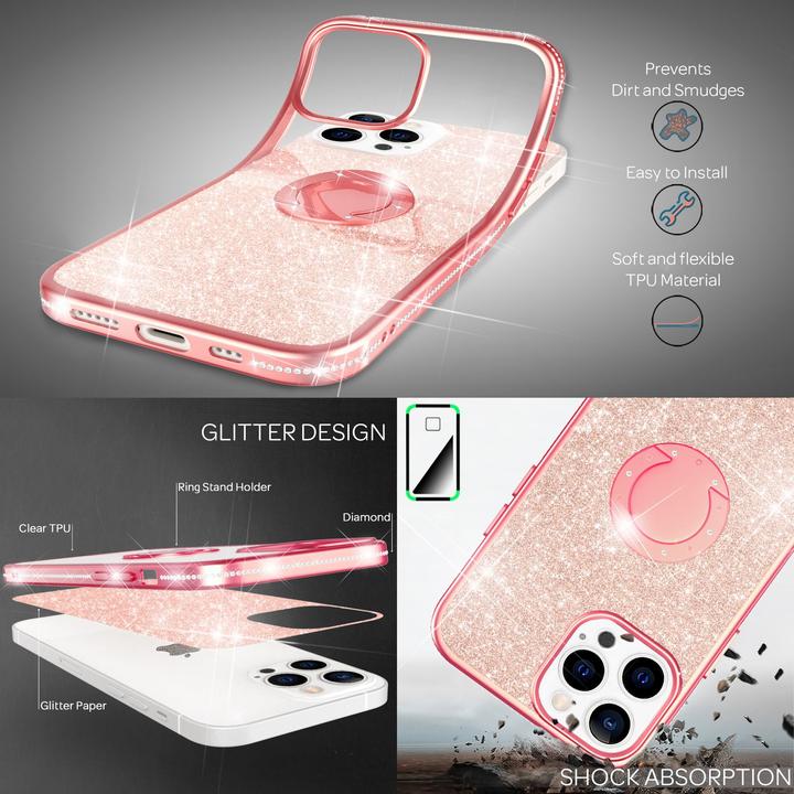 Immagine prodotto Nalia Anello Glitter Silicone Cover (Apple iPhone 13 Pro)