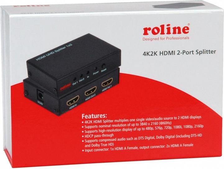 Actual product image Roline 4K HDMI Video Splitter