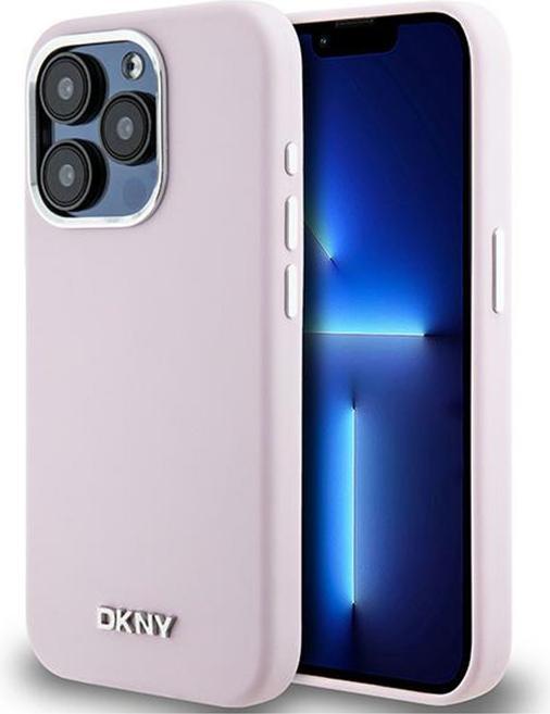 Produktbild DKNY DKHMP14LSMCHLP iPhone 14 Pro 6.1" różowy/pink hardcase Liquid Silicone Small Metal Logo MagSafe (Apple iPhone 14 Pro)