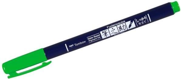 Actual product image Tombow FUDENOSUKE HARD - Calligraphy Pencil (Green, 3 mm, 1 x)