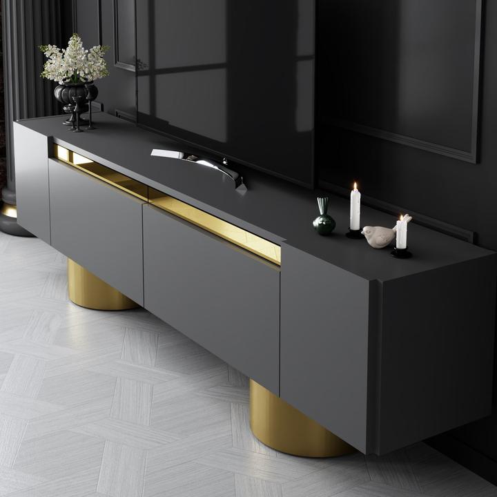 Actual product image Skye Decor Bohem Gold TV Stand (180 x 50 x 30 cm)