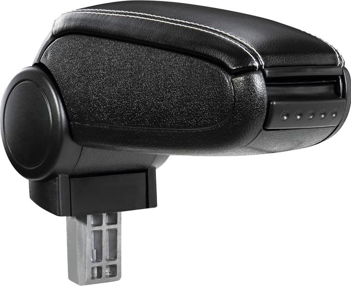 Actual product image Pro-Tec Centre armrest BMW Mini R50 R53 storage compartment imitation leather black white stitching
